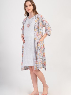 Woman Supreme Voba Pregnant Dressing Gown Set Woman Supreme Voba Pregnant Dressing Gown Set
