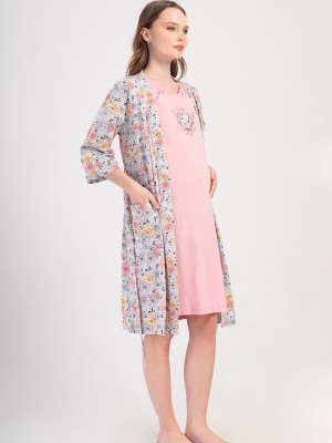 Woman Supreme Voba Pregnant Dressing Gown Set Woman Supreme Voba Pregnant Dressing Gown Set
