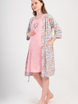 Woman Supreme Voba Pregnant Dressing Gown Set Woman Supreme Voba Pregnant Dressing Gown Set