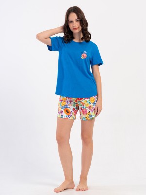 Woman Supreme Big Size Qesa Colorful Short Set Woman Supreme Big Size Qesa Colorful Short Set