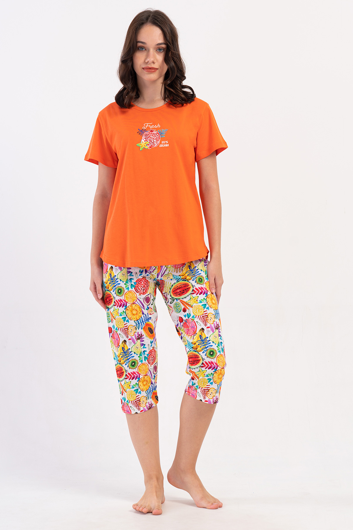 Woman Supreme Qesa Colorful Capri Set Woman Supreme Qesa Colorful Capri Set
