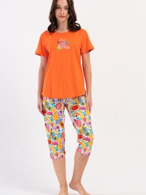Woman Supreme Qesa Colorful Capri Set Woman Supreme Qesa Colorful Capri Set
