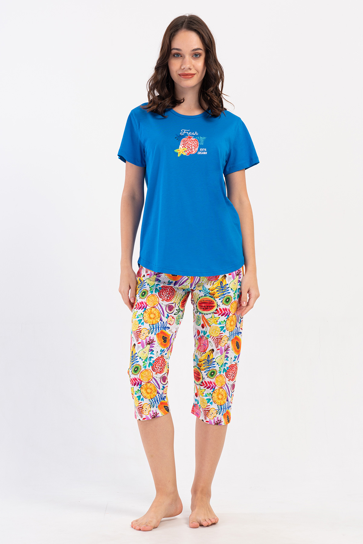 Woman Supreme Qesa Colorful Capri Set Woman Supreme Qesa Colorful Capri Set