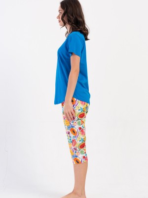 Woman Supreme Qesa Colorful Capri Set Woman Supreme Qesa Colorful Capri Set