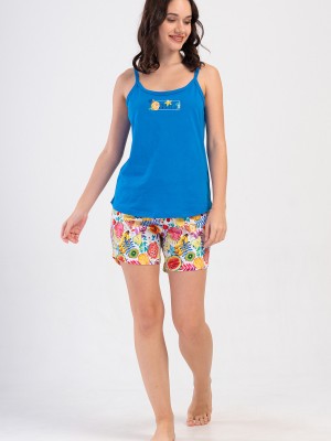 Woman Supreme Qesa Colorful Thin Strap Short Set Woman Supreme Qesa Colorful Thin Strap Short Set
