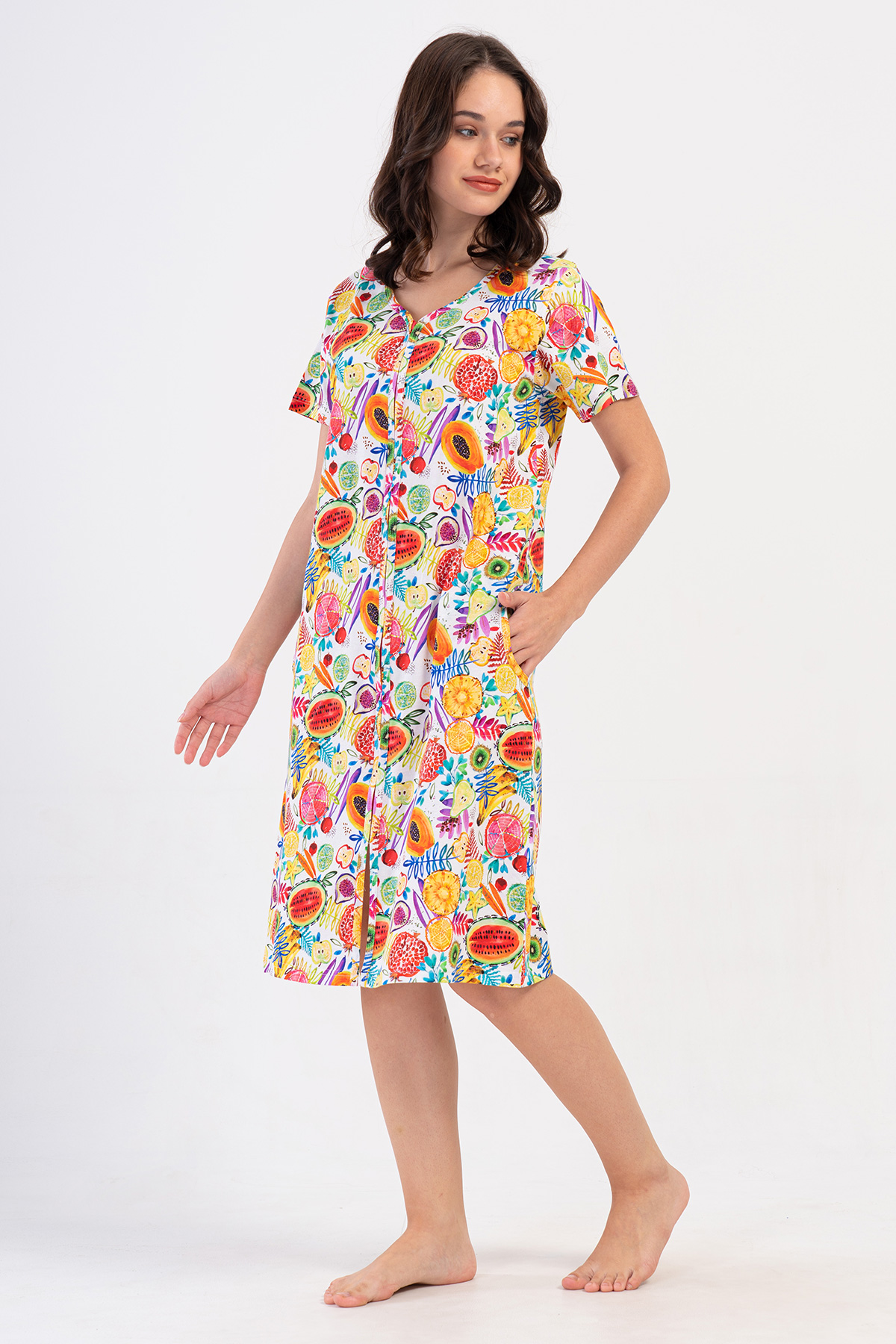 Woman Supreme Qesa Colorful Home Dress Woman Supreme Qesa Colorful Home Dress