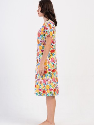 Woman Supreme Qesa Colorful Home Dress Woman Supreme Qesa Colorful Home Dress