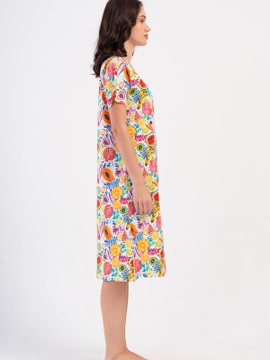 Woman Supreme Qesa Colorful Home Dress Woman Supreme Qesa Colorful Home Dress