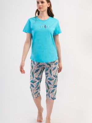 Woman Supreme Big Size Oleo Capri Set Woman Supreme Big Size Oleo Capri Set