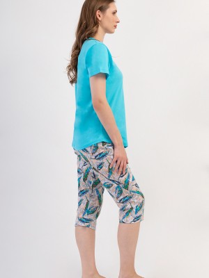 Woman Supreme Big Size Oleo Capri Set Woman Supreme Big Size Oleo Capri Set