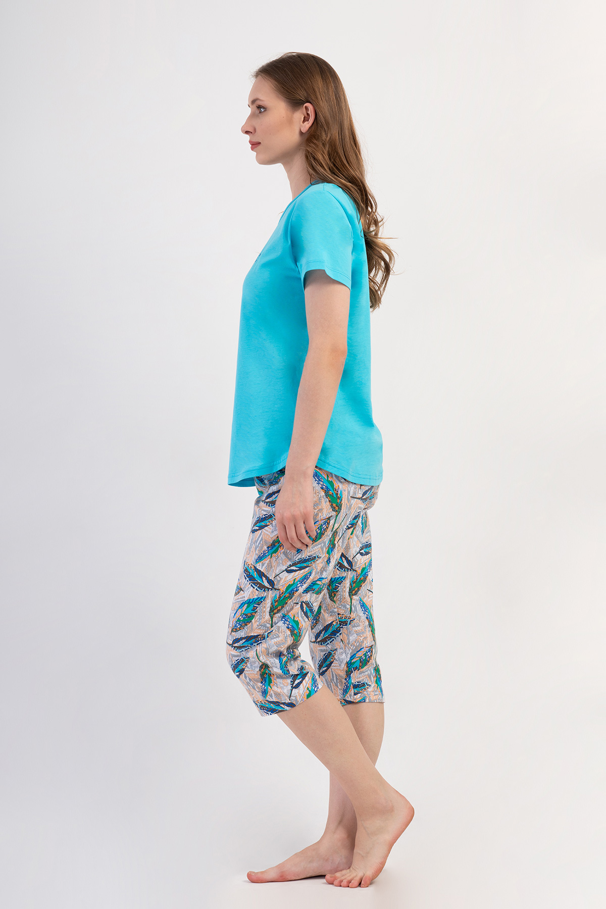 Woman Supreme Big Size Oleo Capri Set Woman Supreme Big Size Oleo Capri Set