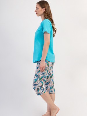 Woman Supreme Big Size Oleo Capri Set Woman Supreme Big Size Oleo Capri Set