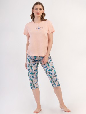 Woman Supreme Big Size Oleo Capri Set Woman Supreme Big Size Oleo Capri Set
