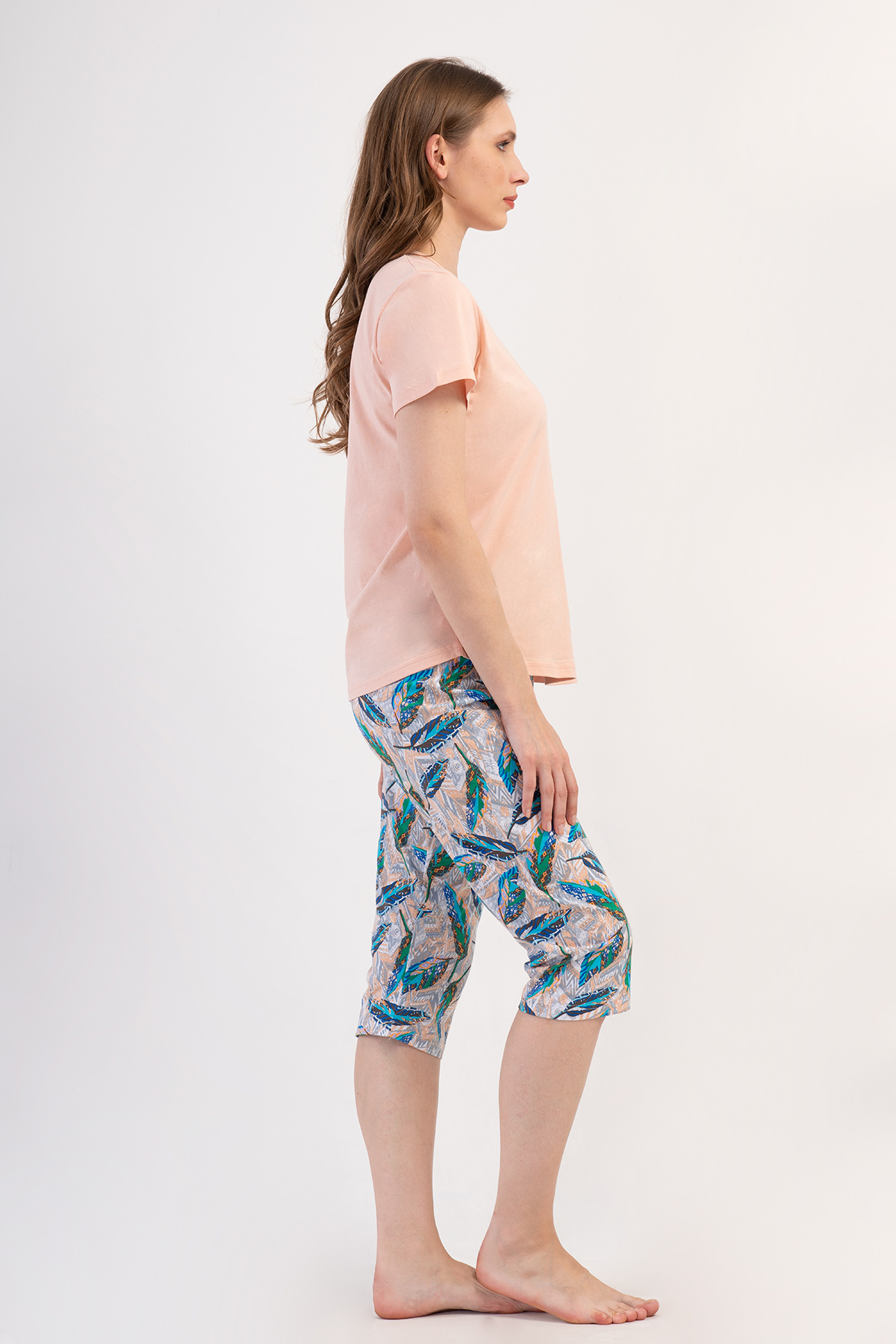 Woman Supreme Big Size Oleo Capri Set Woman Supreme Big Size Oleo Capri Set
