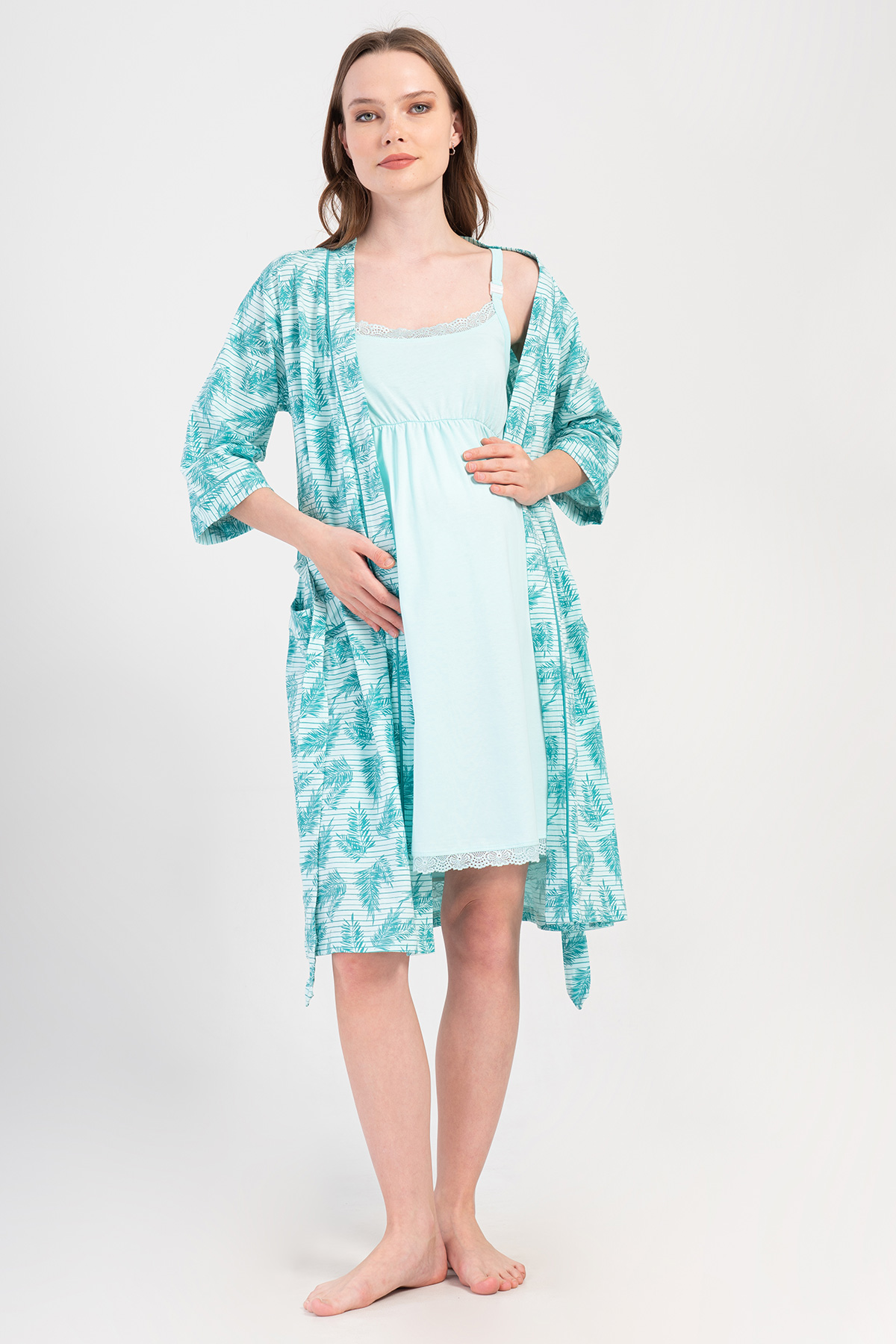 Woman Supreme Valone Pregnant Dressing Gown Set Woman Supreme Valone Pregnant Dressing Gown Set
