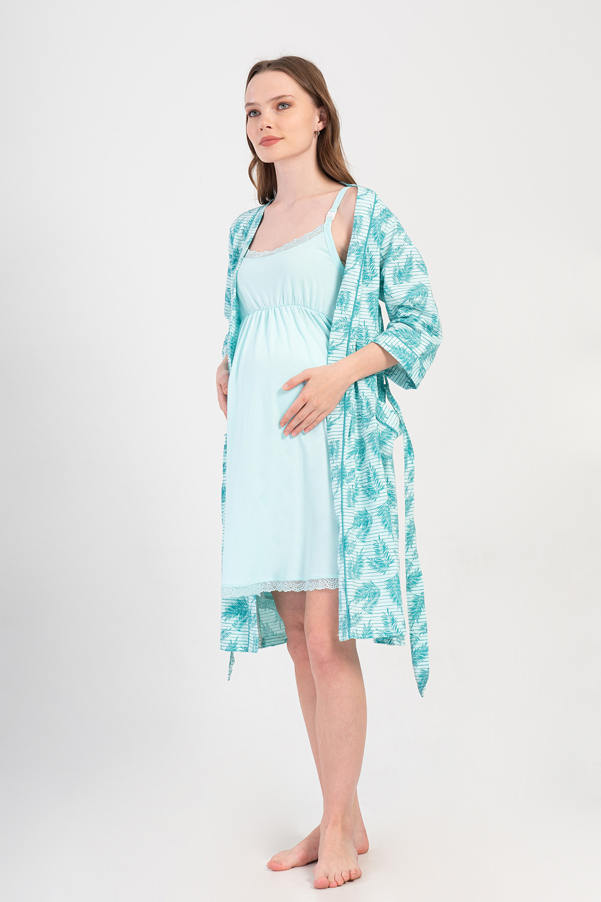 Woman Supreme Valone Pregnant Dressing Gown Set Woman Supreme Valone Pregnant Dressing Gown Set