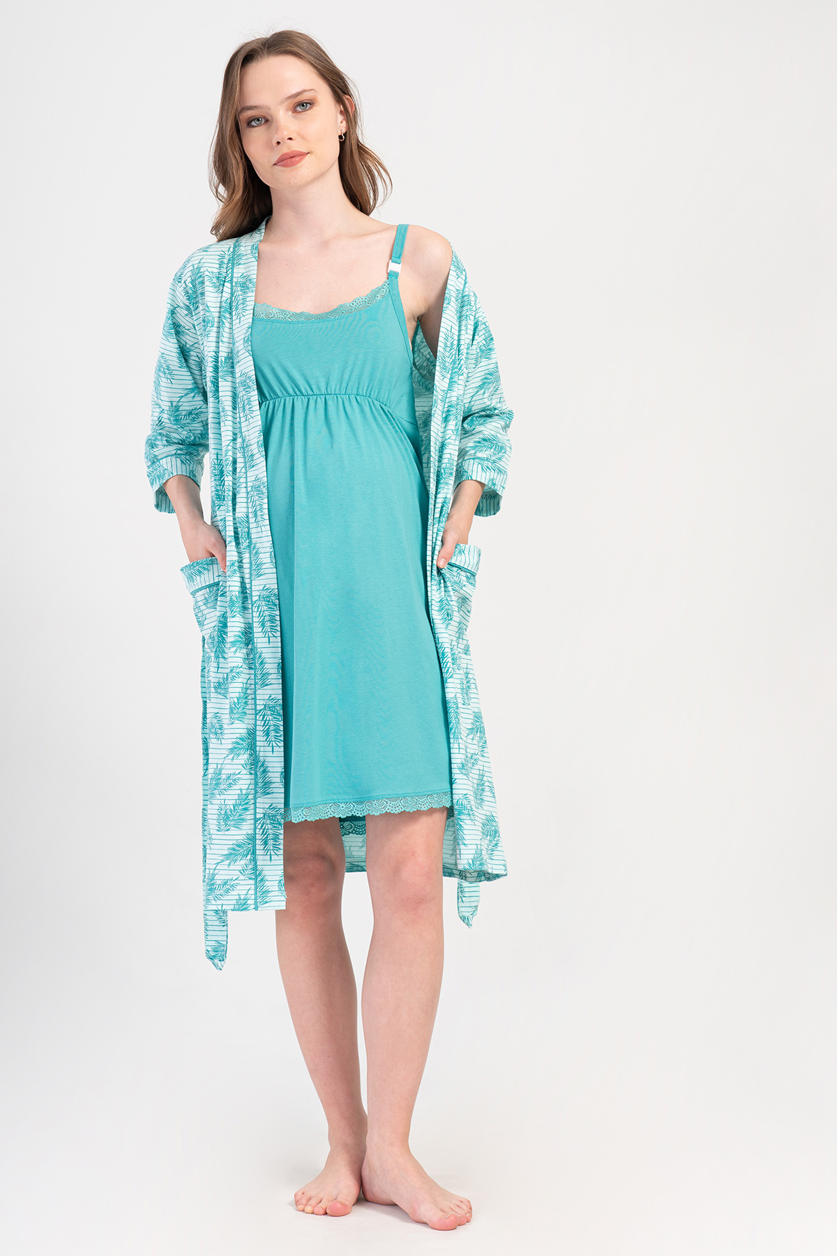 Woman Supreme Valone Pregnant Dressing Gown Set Woman Supreme Valone Pregnant Dressing Gown Set