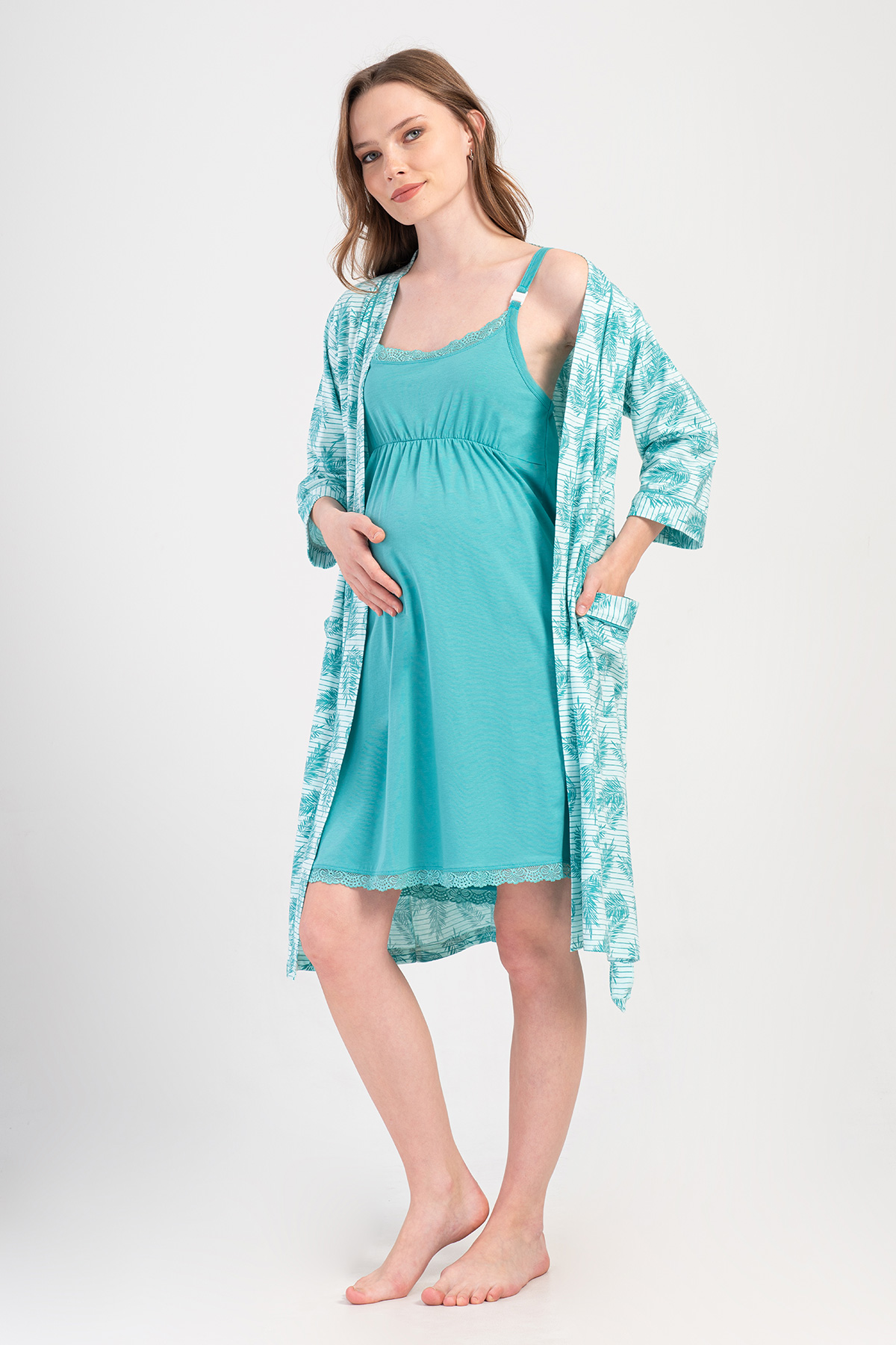 Woman Supreme Valone Pregnant Dressing Gown Set Woman Supreme Valone Pregnant Dressing Gown Set
