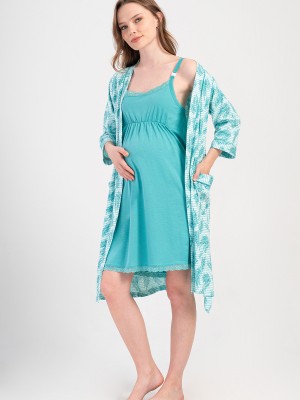 Woman Supreme Valone Pregnant Dressing Gown Set Woman Supreme Valone Pregnant Dressing Gown Set