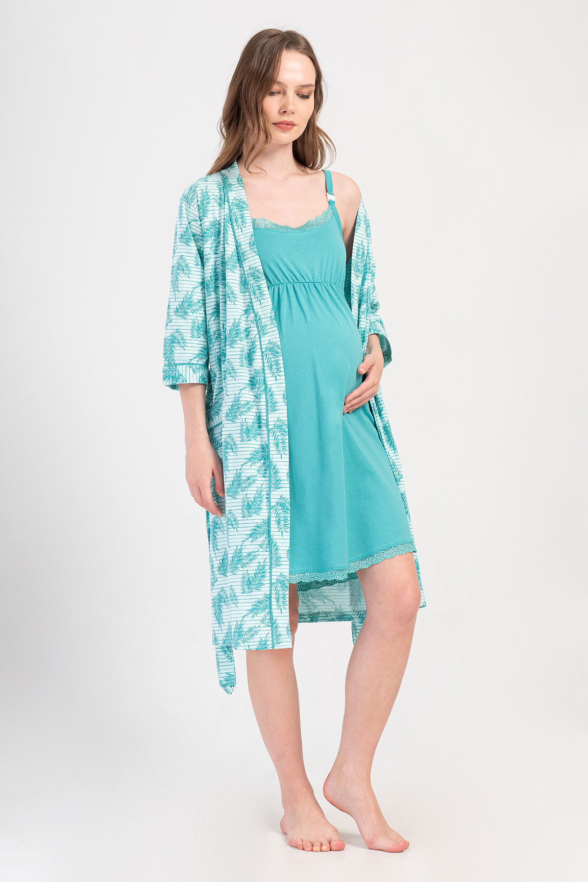 Woman Supreme Valone Pregnant Dressing Gown Set Woman Supreme Valone Pregnant Dressing Gown Set