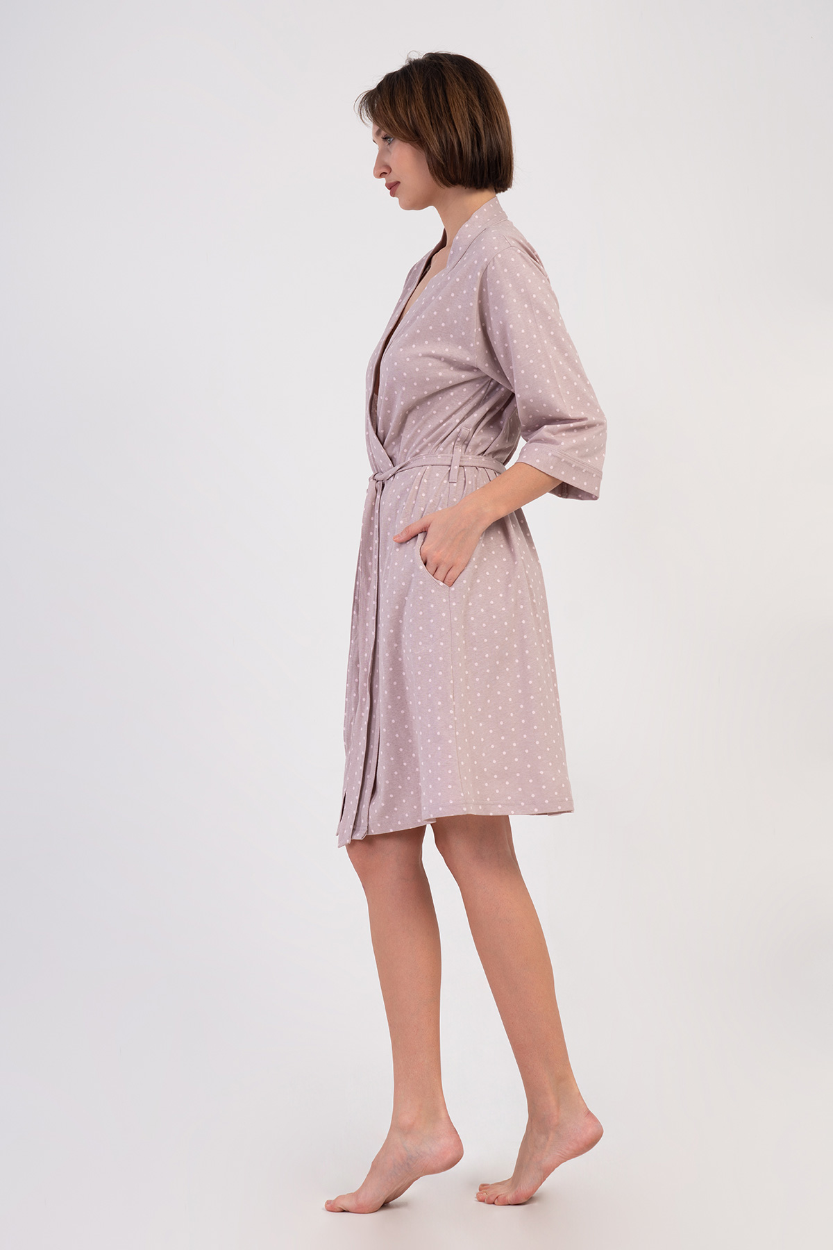 Woman Supreme Big Size Browni Dressing Gown Woman Supreme Big Size Browni Dressing Gown