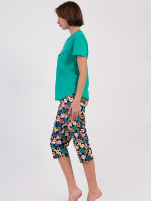 Woman Supreme Big Size Sola Capri Set Woman Supreme Big Size Sola Capri Set
