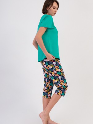 Woman Supreme Big Size Sola Capri Set Woman Supreme Big Size Sola Capri Set