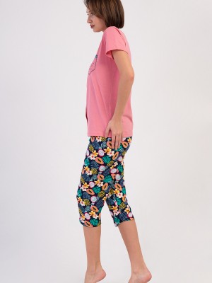 Woman Supreme Sola Buttoned Capri Set Woman Supreme Sola Buttoned Capri Set