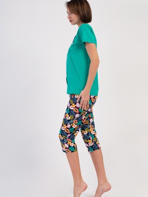 Woman Supreme Sola Buttoned Capri Set Woman Supreme Sola Buttoned Capri Set