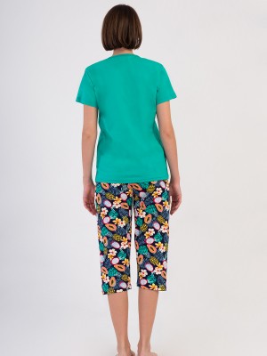 Woman Supreme Sola Buttoned Capri Set Woman Supreme Sola Buttoned Capri Set