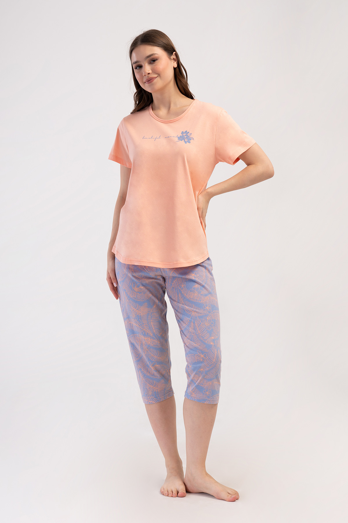 Woman Supreme Big Size Tefis Capri Set Woman Supreme Big Size Tefis Capri Set
