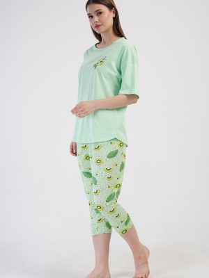 Woman Lycra Supreme Big Size Fruit Capri Set Woman Lycra Supreme Big Size Fruit Capri Set