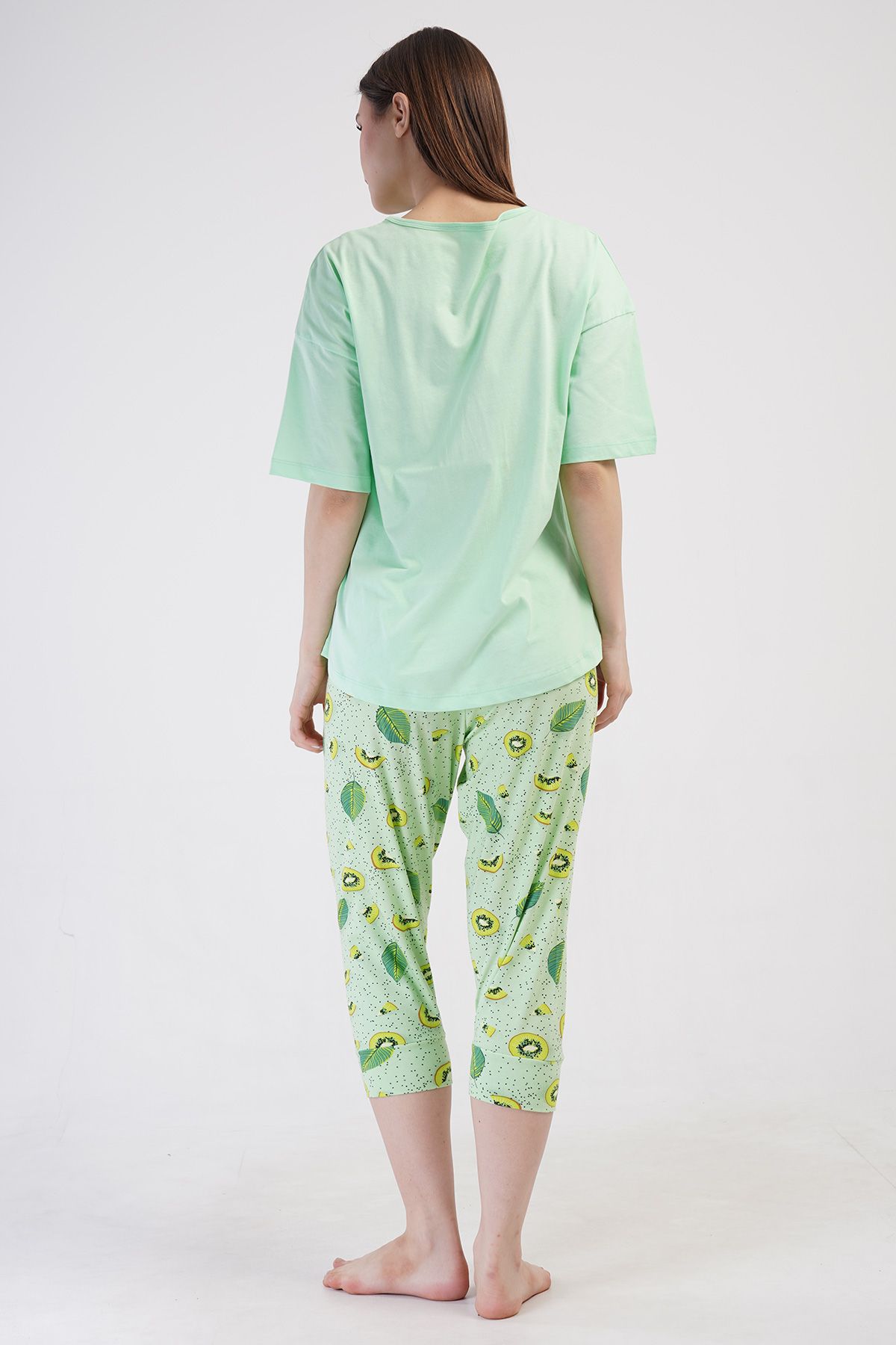 Woman Lycra Supreme Big Size Fruit Capri Set Woman Lycra Supreme Big Size Fruit Capri Set