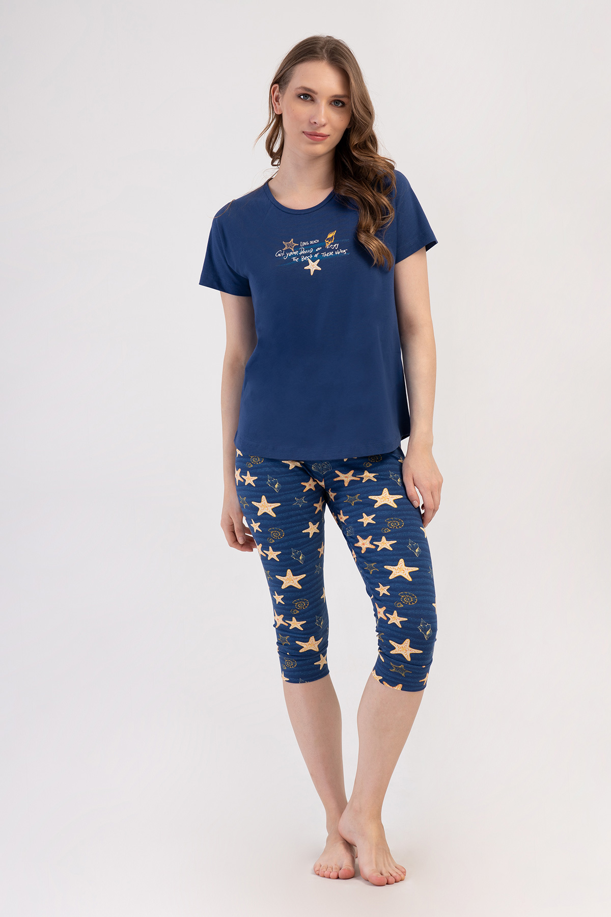 Woman Lycra Supreme Sarra Capri Set Woman Lycra Supreme Sarra Capri Set