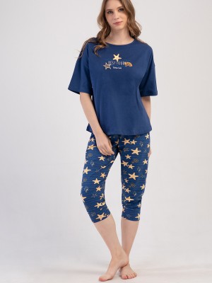 Woman Lycra Supreme Big Size Sarra Capri Set Woman Lycra Supreme Big Size Sarra Capri Set