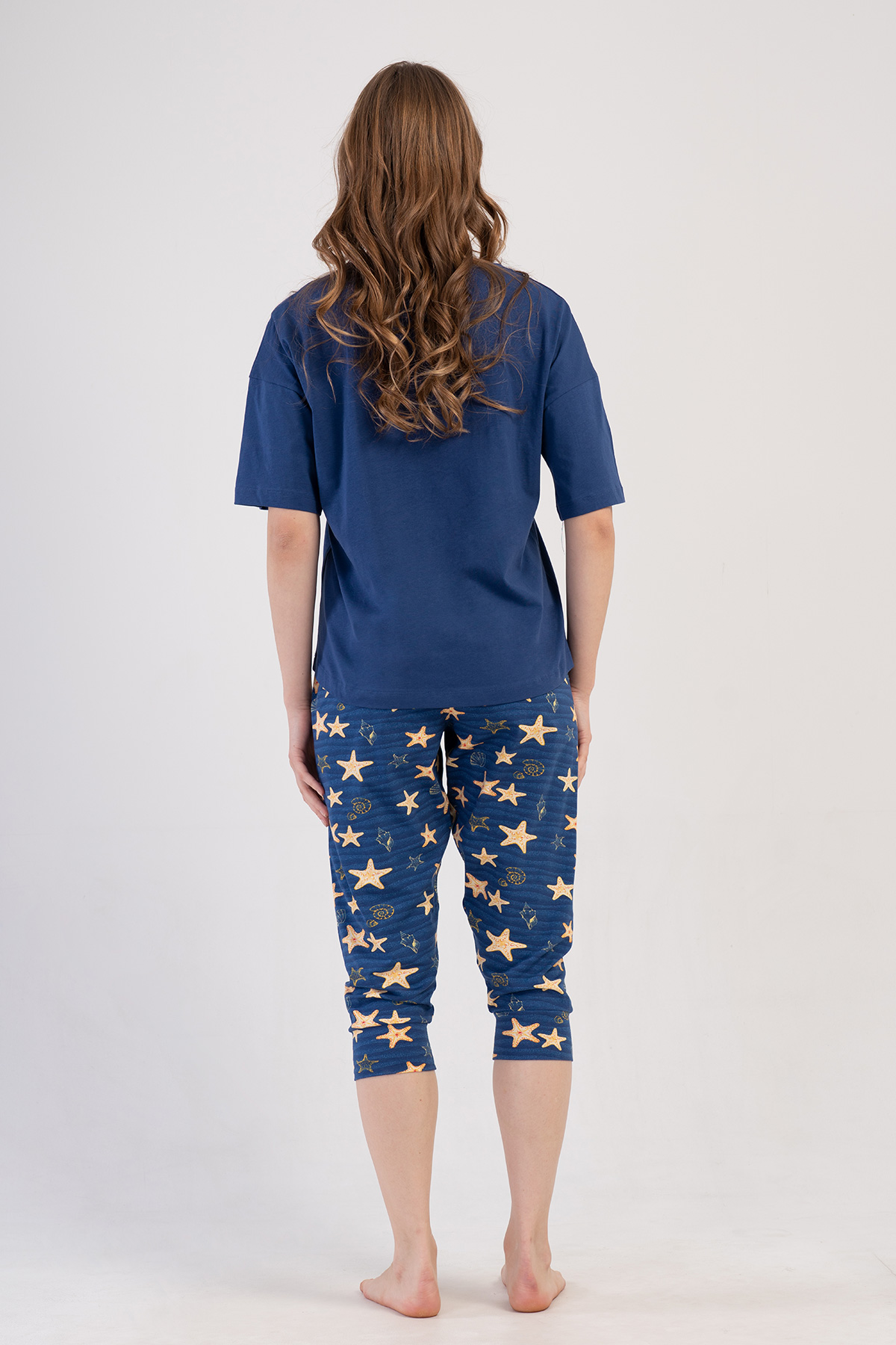 Woman Lycra Supreme Big Size Sarra Capri Set Woman Lycra Supreme Big Size Sarra Capri Set