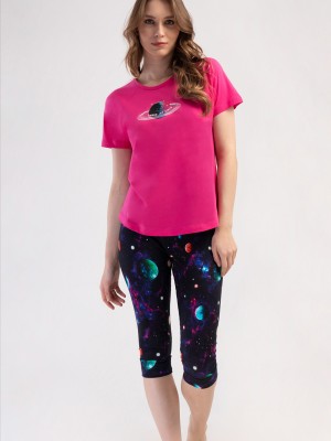 Woman Lycra Supreme Galaxy Capri Set Woman Lycra Supreme Galaxy Capri Set
