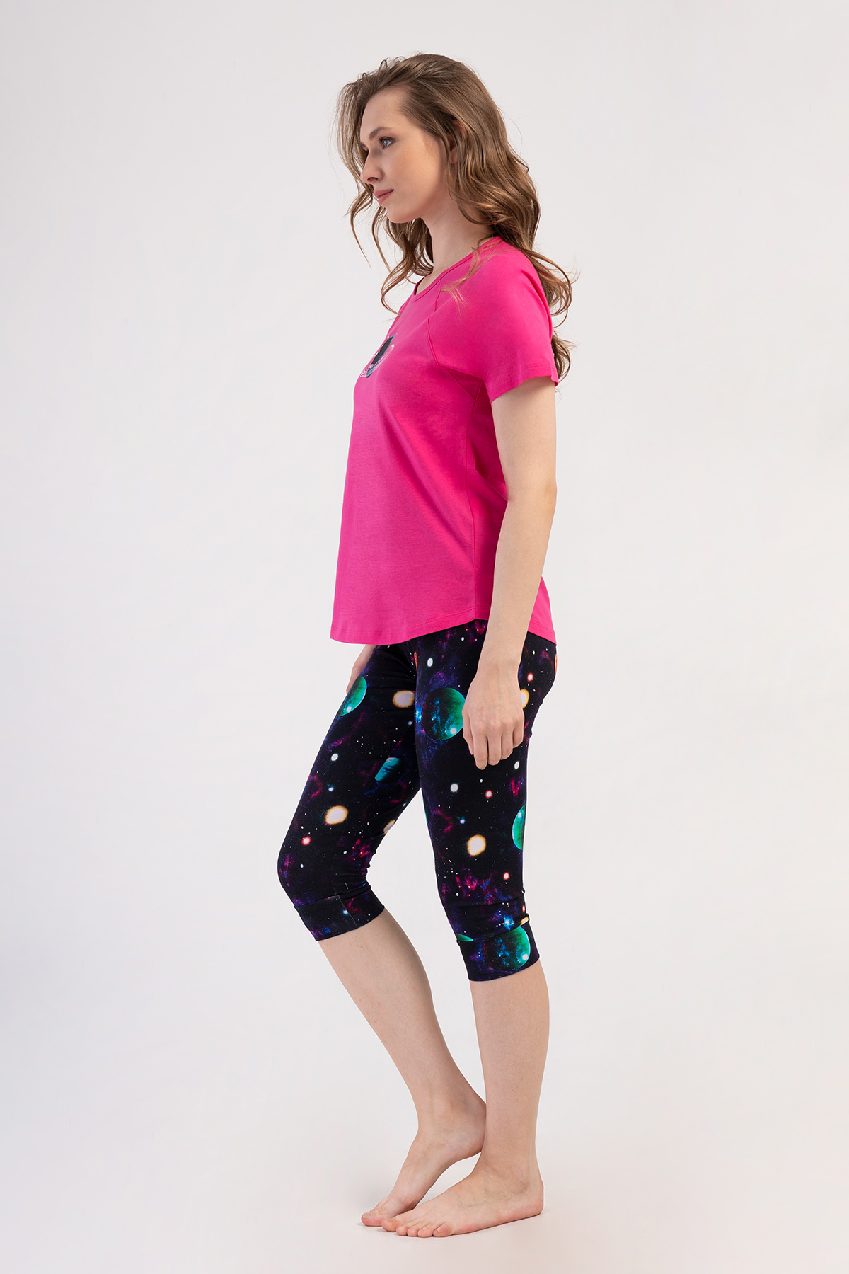 Woman Lycra Supreme Galaxy Capri Set Woman Lycra Supreme Galaxy Capri Set