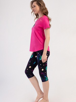 Woman Lycra Supreme Galaxy Capri Set Woman Lycra Supreme Galaxy Capri Set