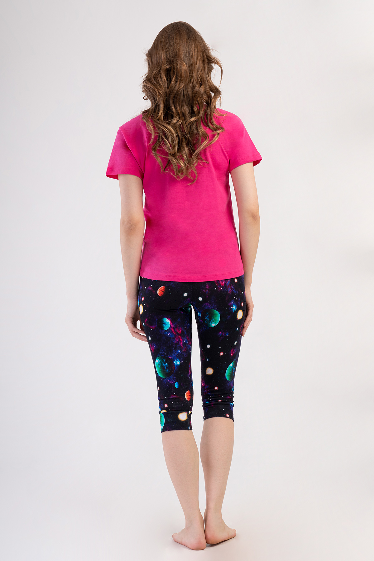 Woman Lycra Supreme Galaxy Capri Set Woman Lycra Supreme Galaxy Capri Set