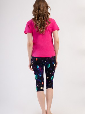 Woman Lycra Supreme Galaxy Capri Set Woman Lycra Supreme Galaxy Capri Set