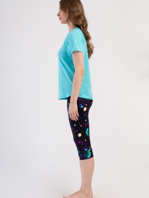 Woman Lycra Supreme Galaxy Capri Set Woman Lycra Supreme Galaxy Capri Set