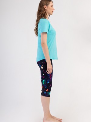 Woman Lycra Supreme Galaxy Capri Set Woman Lycra Supreme Galaxy Capri Set