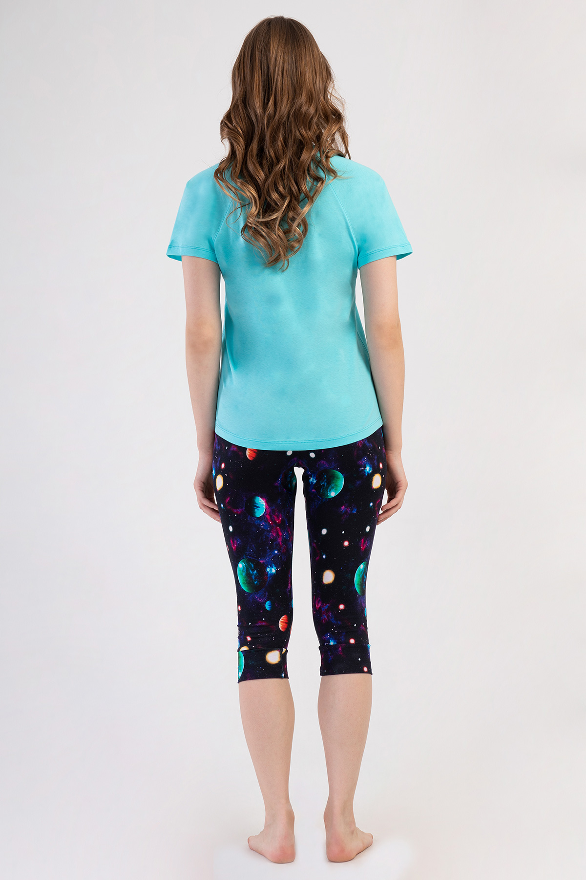 Woman Lycra Supreme Galaxy Capri Set Woman Lycra Supreme Galaxy Capri Set