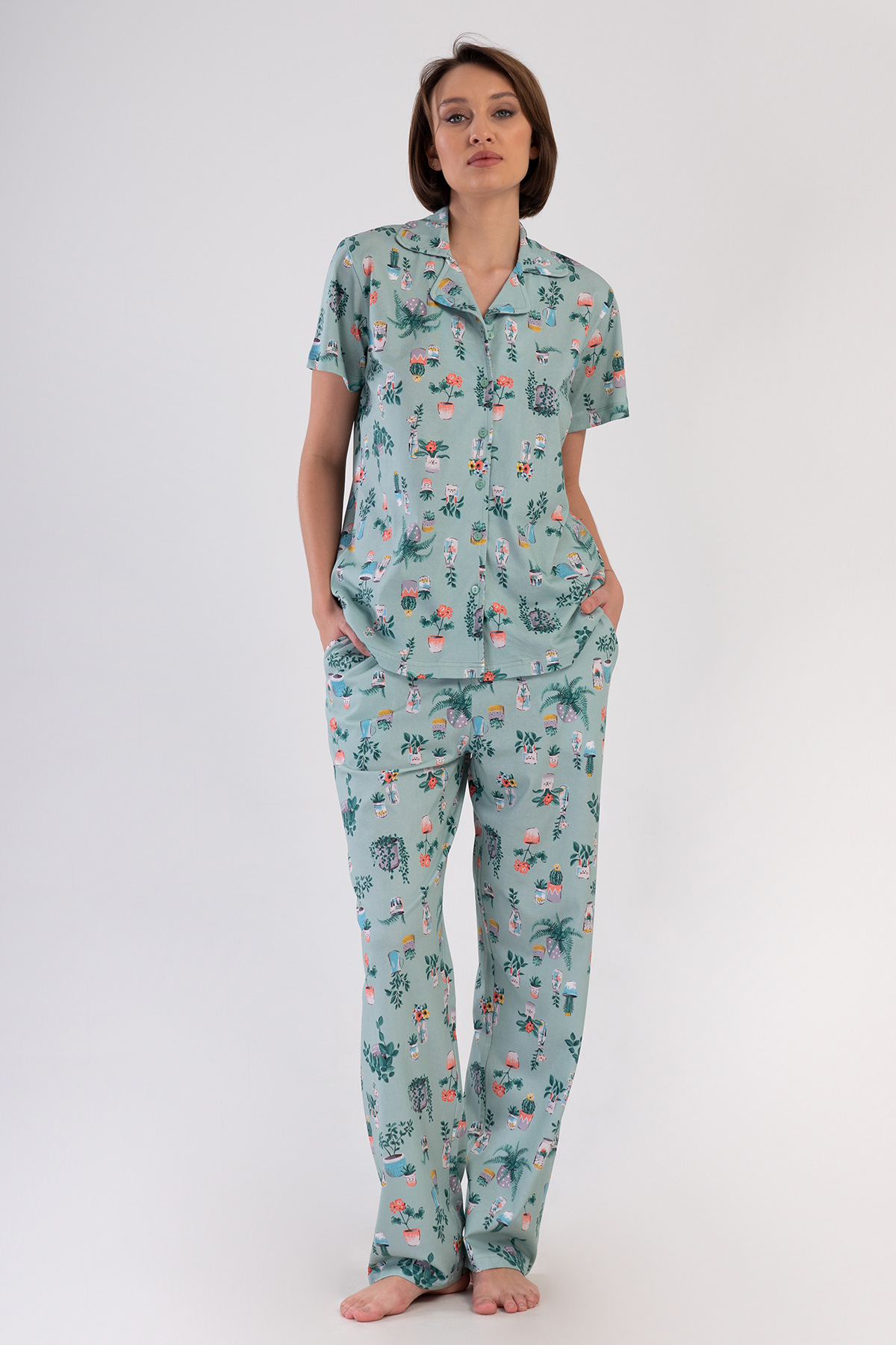 Woman Supreme Big Size Kima Pyjama Set Woman Supreme Big Size Kima Pyjama Set
