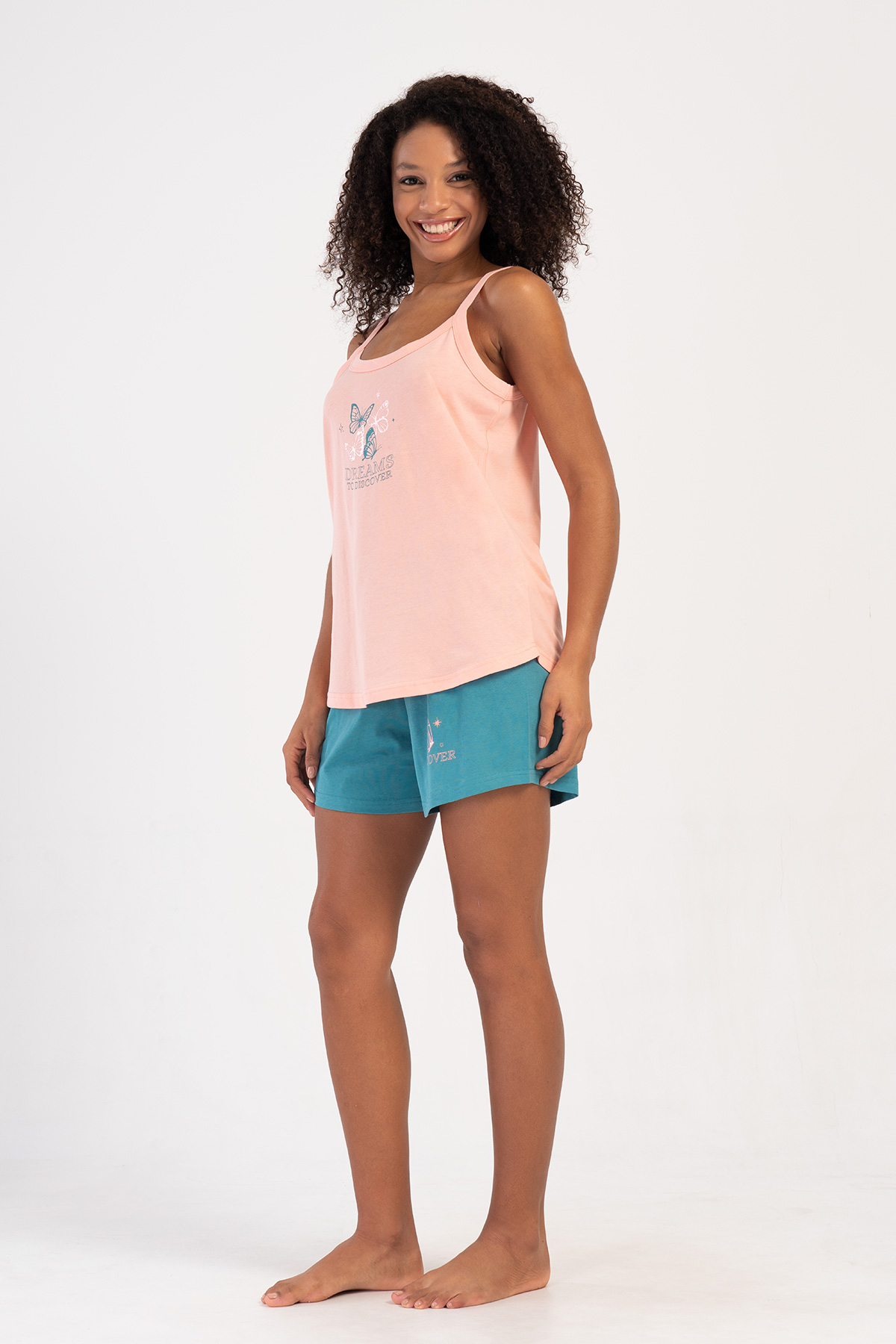 Woman Supreme Big Size Tevia Thin Strap Short Set Woman Supreme Big Size Tevia Thin Strap Short Set