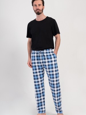 Man Supreme Blue Plaid Pyjama Separate Man Supreme Blue Plaid Pyjama Separate