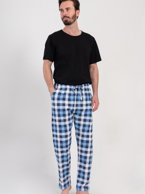 Man Supreme Blue Plaid Pyjama Separate Man Supreme Blue Plaid Pyjama Separate