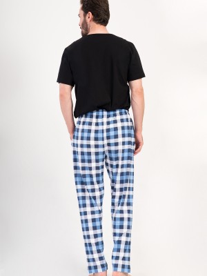 Man Supreme Blue Plaid Pyjama Separate Man Supreme Blue Plaid Pyjama Separate