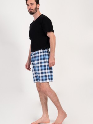 Man Supreme Big Size Blue Plaid Short Man Supreme Big Size Blue Plaid Short